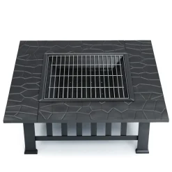 Feuerschale ERIS mit Grillrost 81 x 81 cm