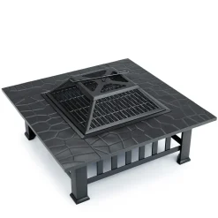 Feuerschale ERIS mit Grillrost 81 x 81 cm