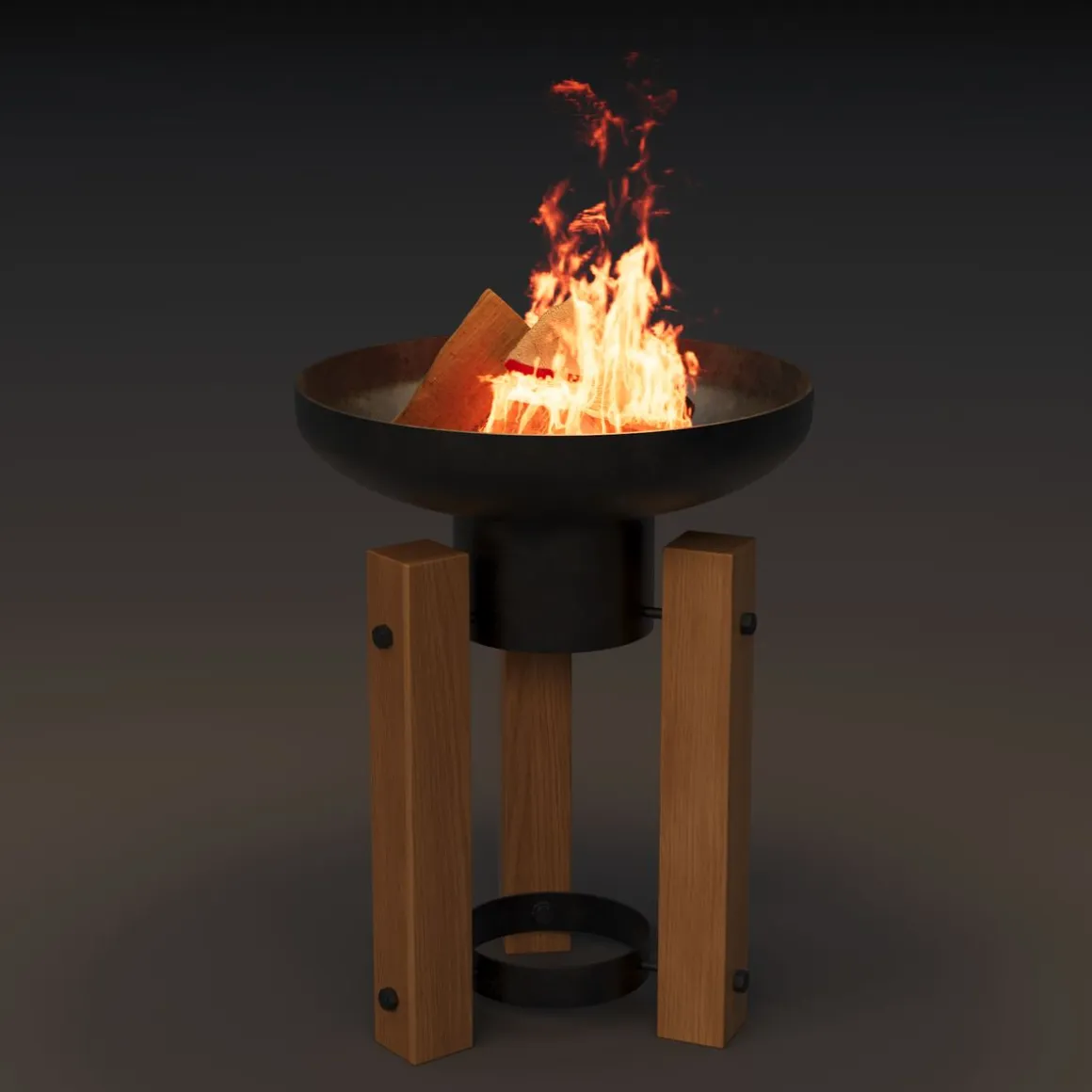 Feuerschale mit Gestell 50 x 70 cm