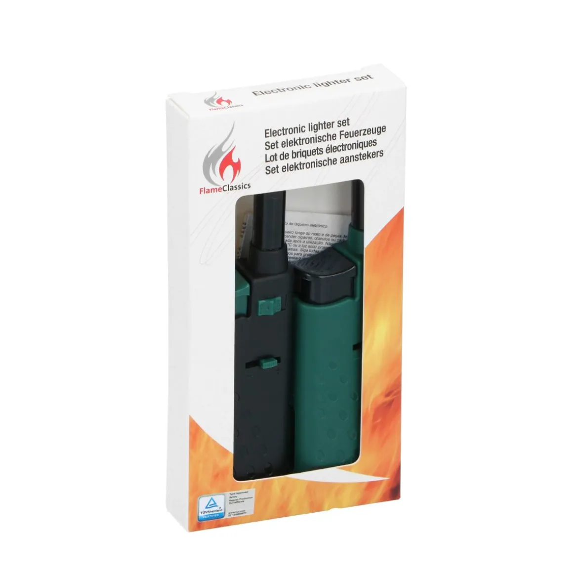 Feuerzeug elektrisch 14 x 4 cm 2er Set