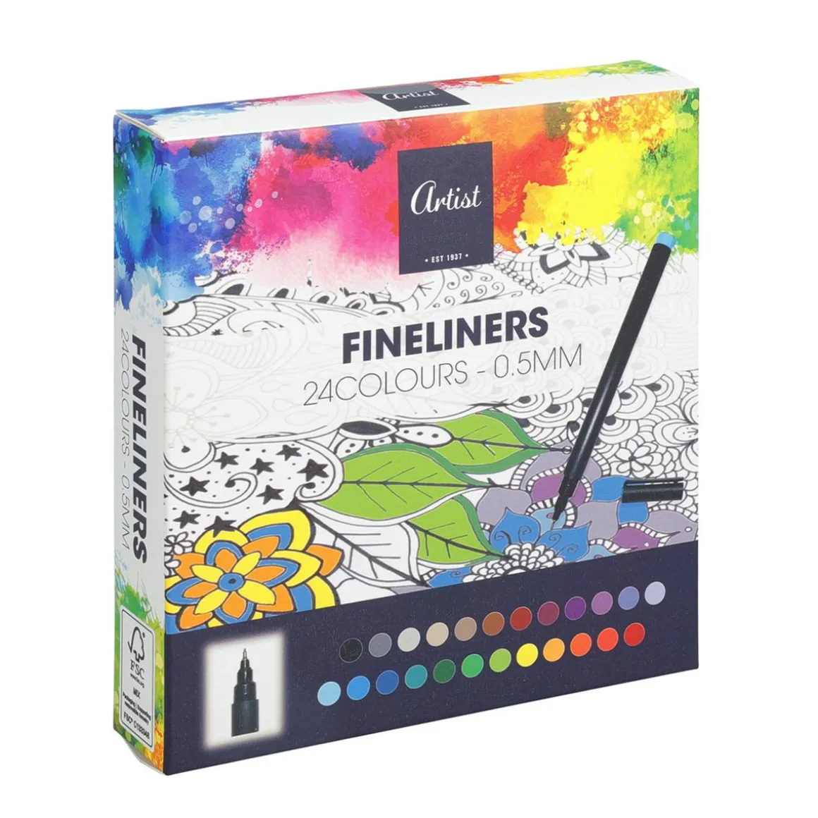 Fineliner Set 24-teilig 0.5 mm bunt