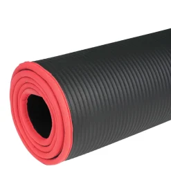 Fitnessmatte schwarz/rot 183 x 61 x 1 cm