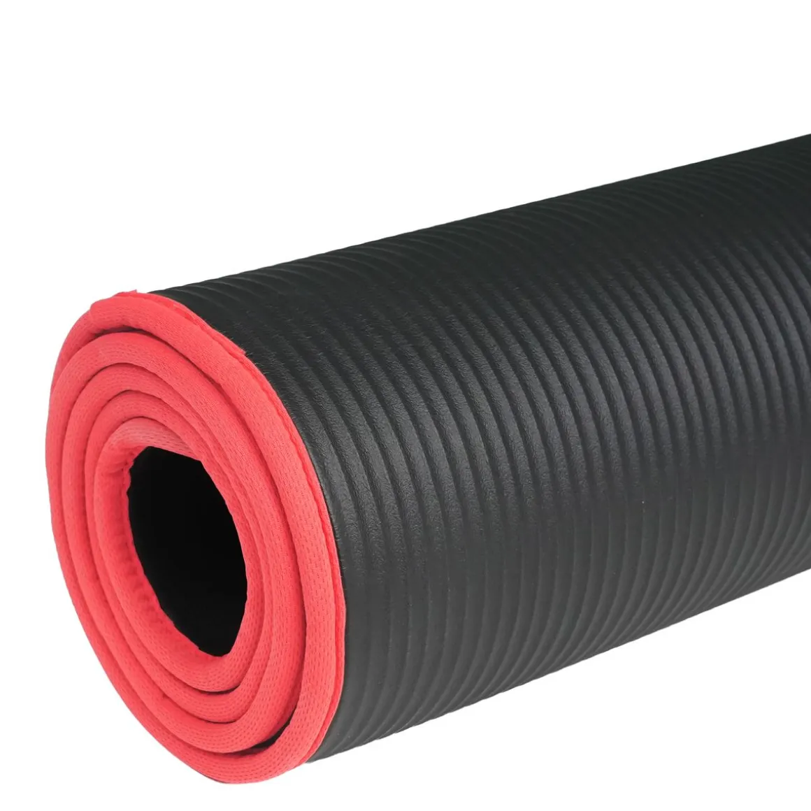 Fitnessmatte schwarz/rot 183 x 61 x 1 cm