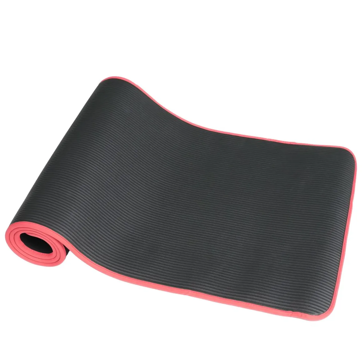 Fitnessmatte schwarz/rot 183 x 61 x 1 cm