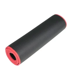 Fitnessmatte schwarz/rot 183 x 61 x 1 cm