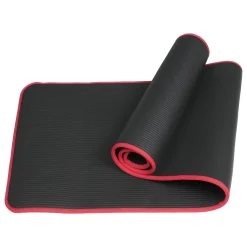 Fitnessmatte schwarz/rot 183 x 61 x 1 cm