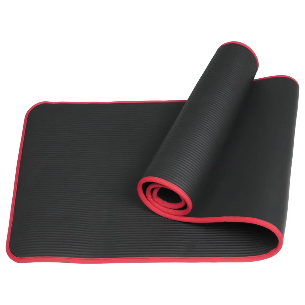 Fitnessmatte schwarz/rot 183 x 61 x 1 cm