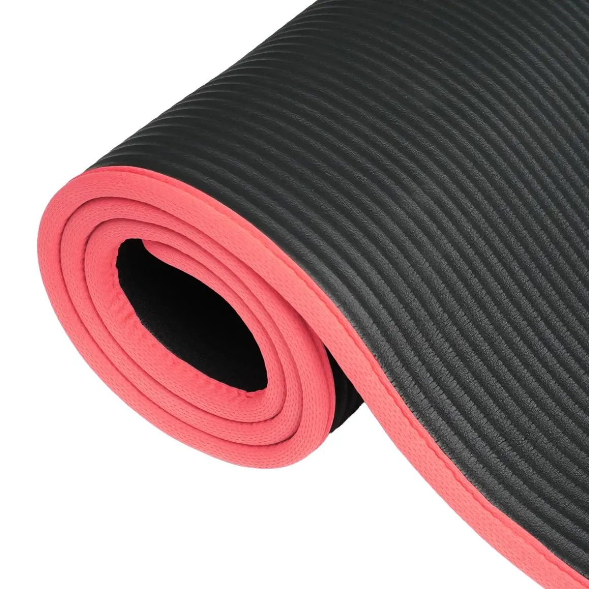 Fitnessmatte schwarz/rot 183 x 61 x 1 cm