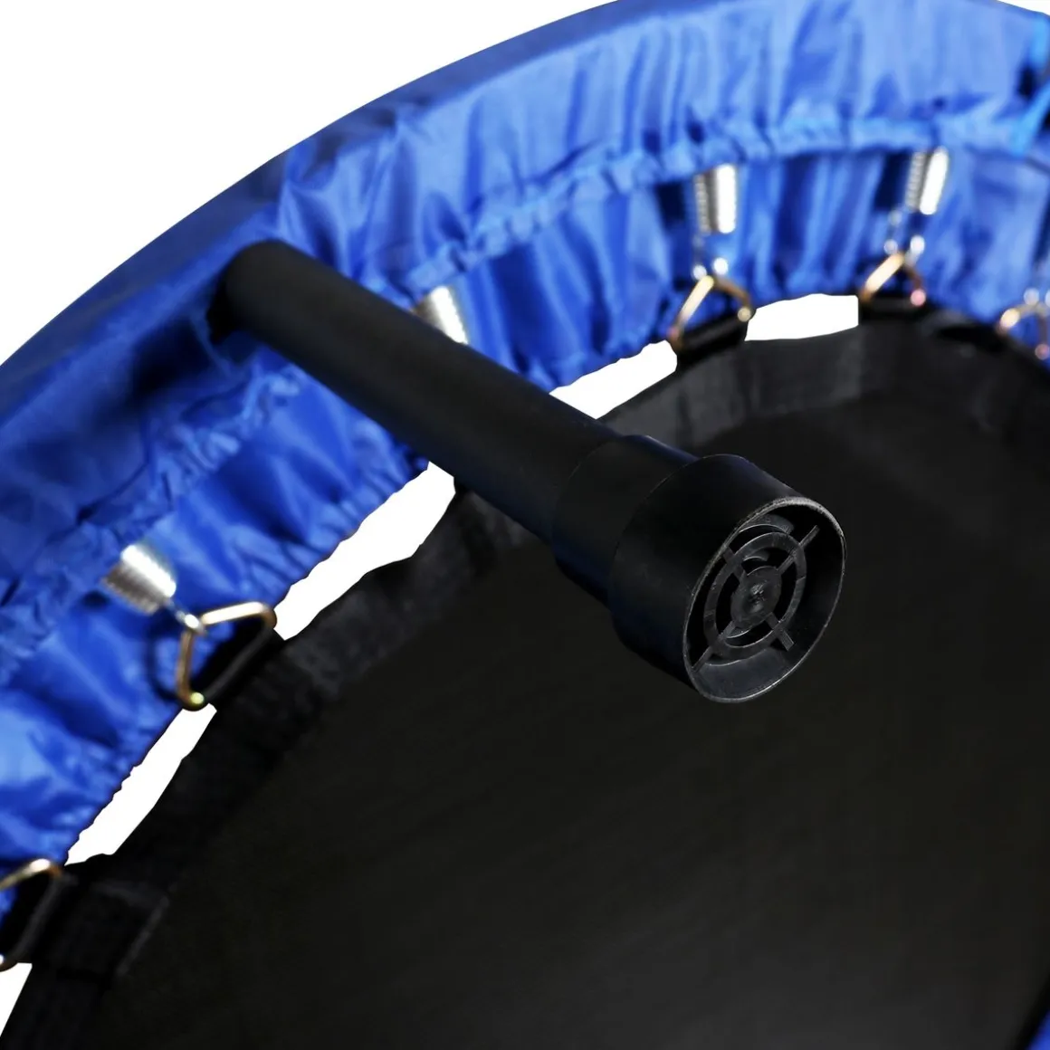 Fitness Trampolin mit Haltestange blau