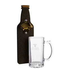 Flaschenöffner mit Bierglas