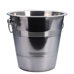 Flaschenkühler Edelstahl 22 cm silber