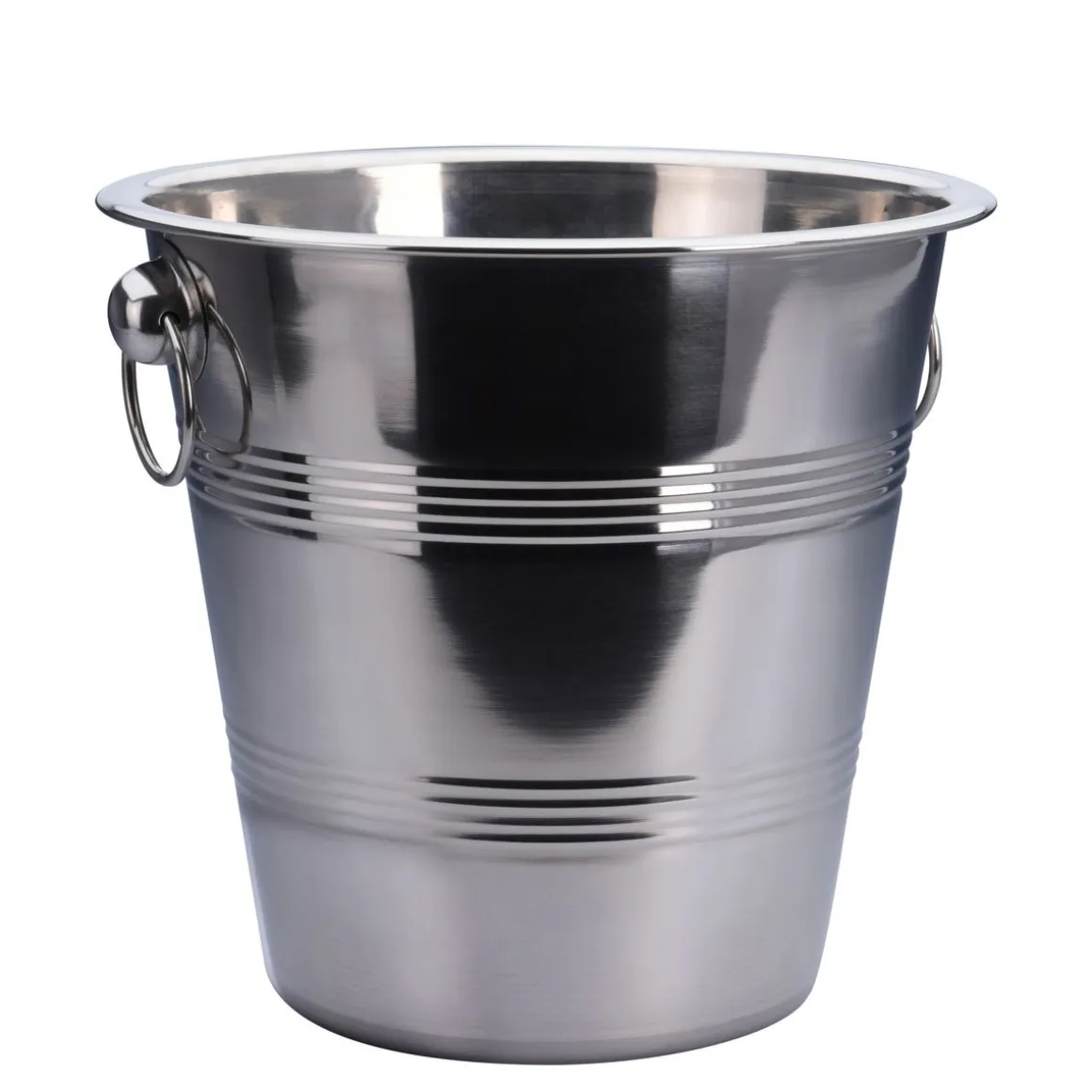 Flaschenkühler Edelstahl 22 cm silber