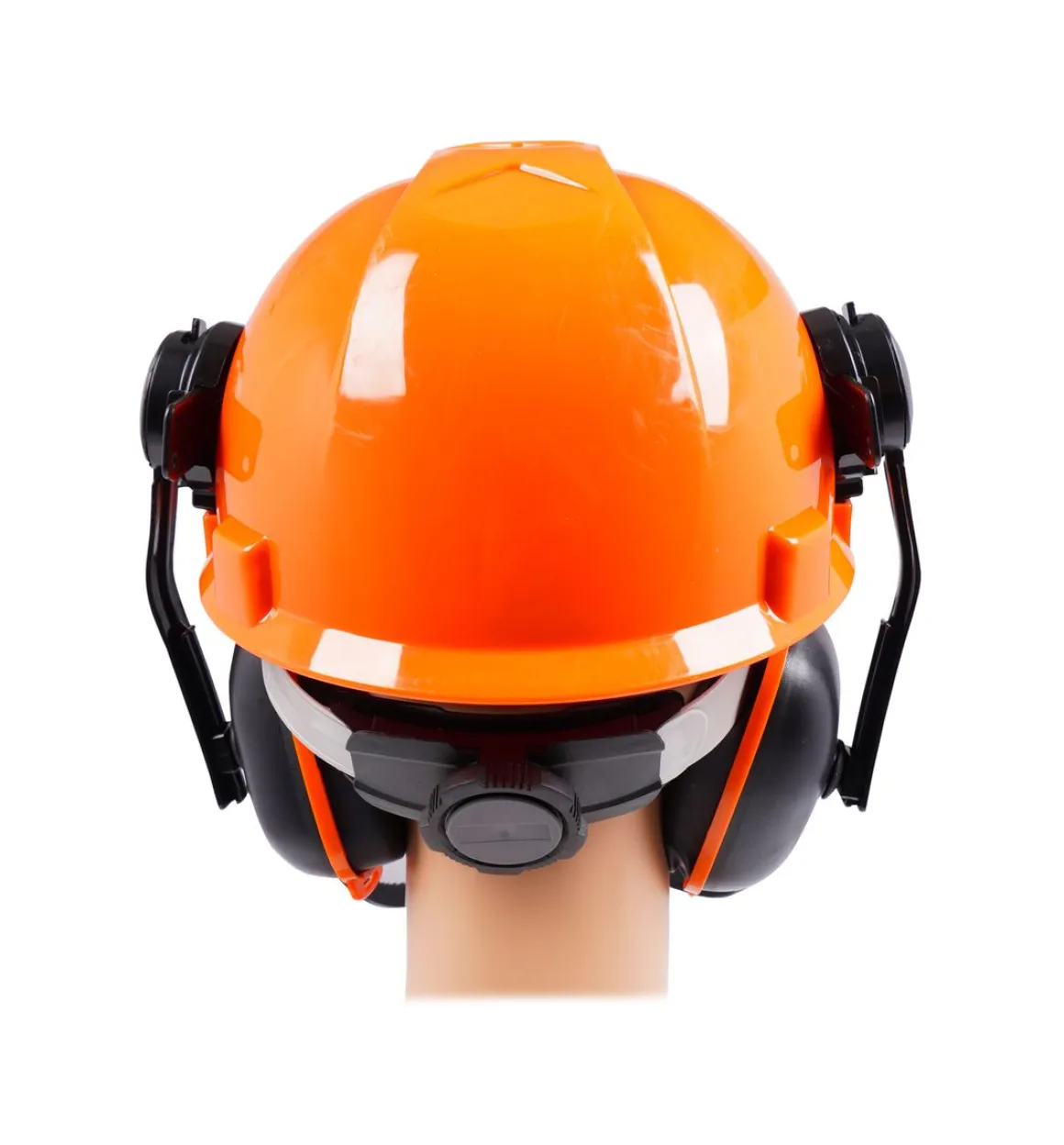 Forsthelm mit Visier und Gehörschutz orange