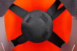 Forsthelm mit Visier und Gehörschutz orange