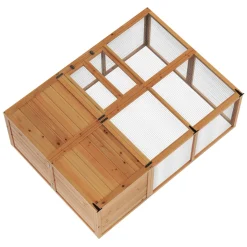 Freilaufgehege Kaninchen Holz faltbar 160 x 119 x 60 cm