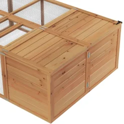 Freilaufgehege Kaninchen Holz faltbar 160 x 119 x 60 cm