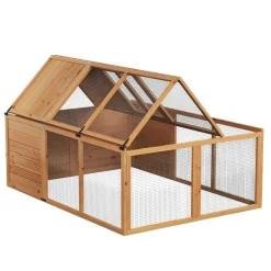Freilaufgehege Kaninchen Holz faltbar 160 x 119 x 60 cm