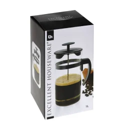French Press Kaffeekocher Glas 1L