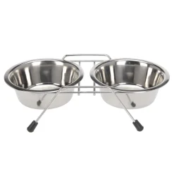 Fressnapf Edelstahl 2er Set mit Ständer Ø 10 cm