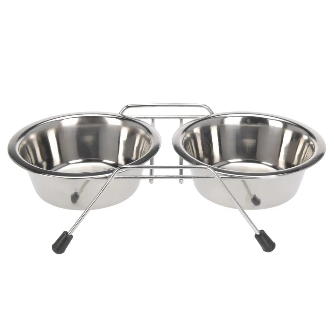 Fressnapf Edelstahl 2er Set mit Ständer Ø 10 cm