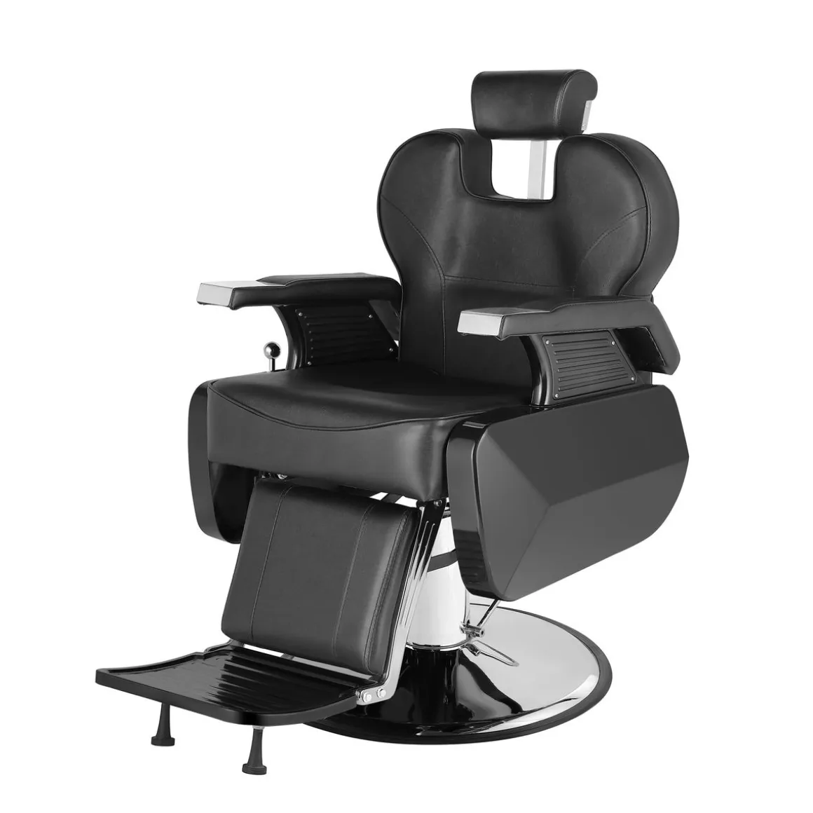 Friseurstuhl Leder 110 x 69 x 97 - 110 cm schwarz