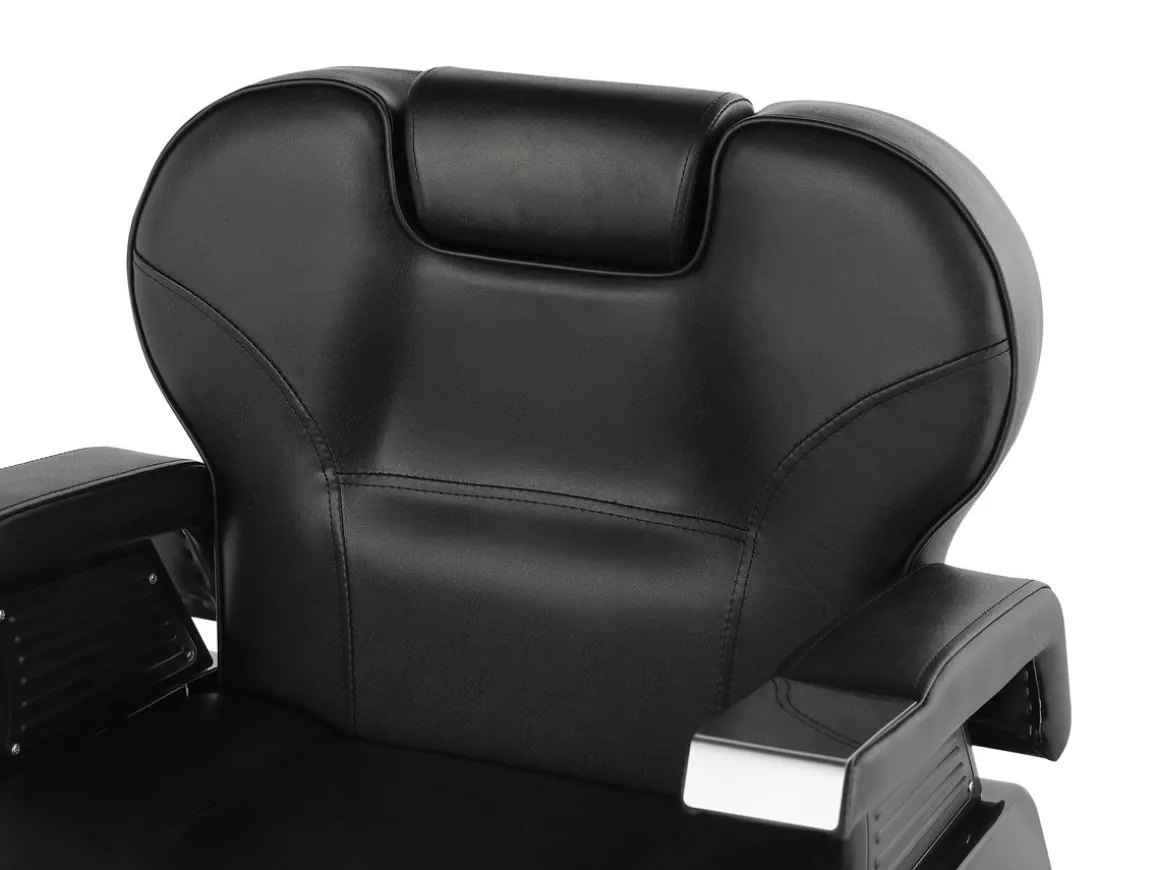 Friseurstuhl Leder 110 x 69 x 97 - 110 cm schwarz