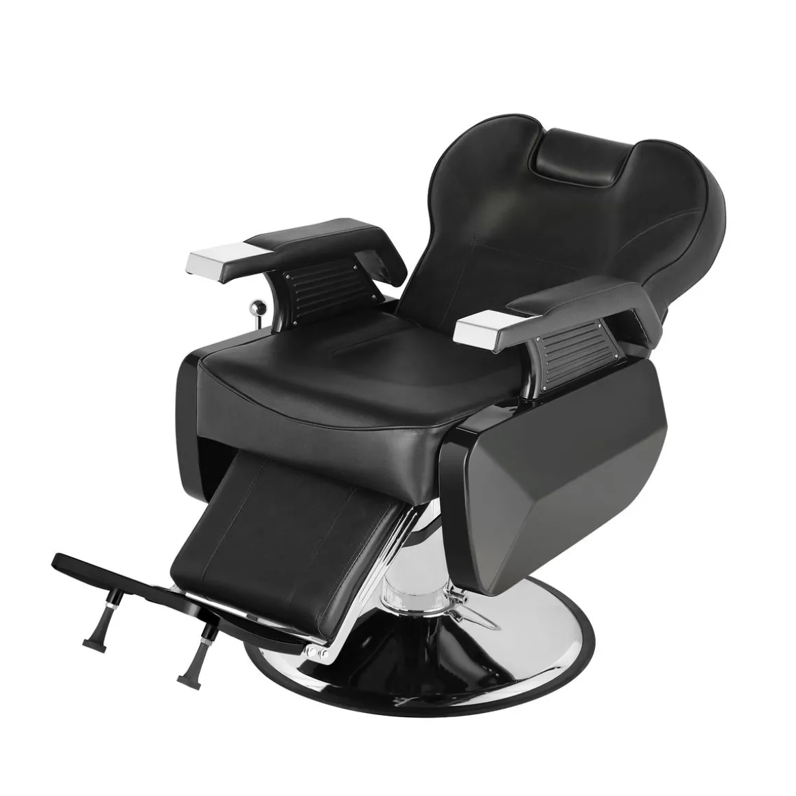 Friseurstuhl Leder 110 x 69 x 97 - 110 cm schwarz