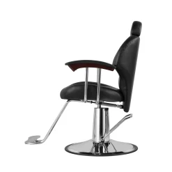 Friseurstuhl Leder 110 x 58 x 98 - 110 cm schwarz