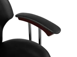Friseurstuhl Leder 110 x 58 x 98 - 110 cm schwarz