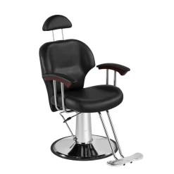 Friseurstuhl Leder 110 x 58 x 98 - 110 cm schwarz