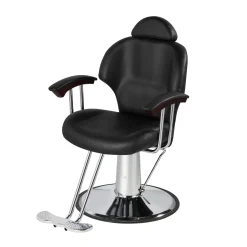 Friseurstuhl Leder 110 x 58 x 98 - 110 cm schwarz
