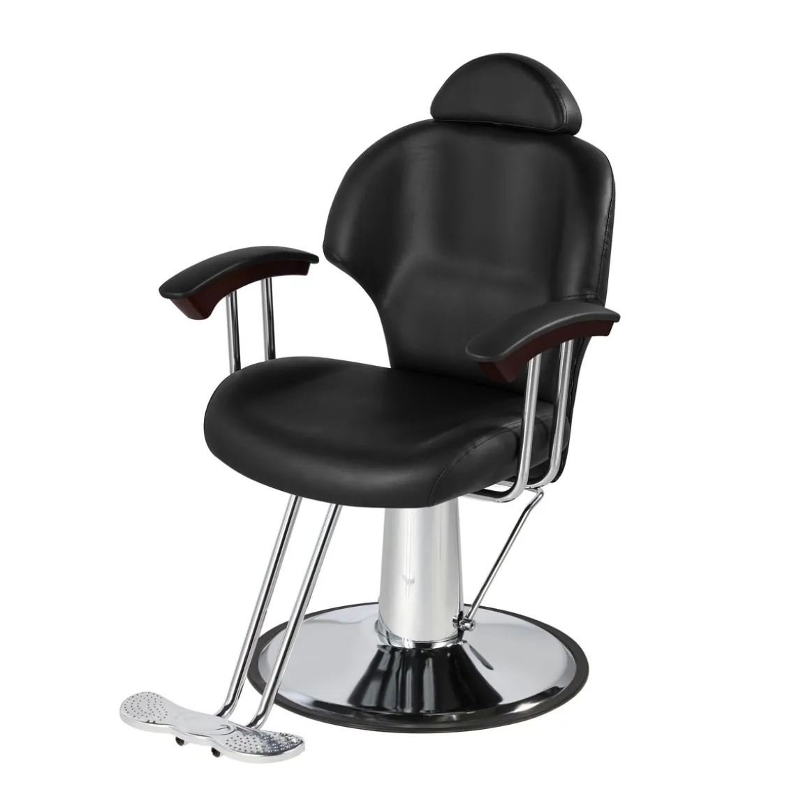 Friseurstuhl Leder 110 x 58 x 98 - 110 cm schwarz