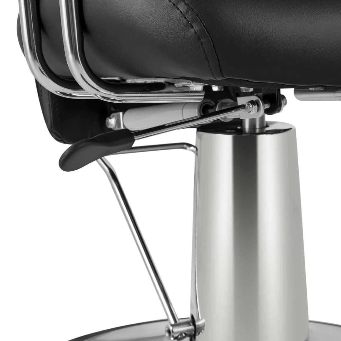 Friseurstuhl Leder 110 x 58 x 98 - 110 cm schwarz