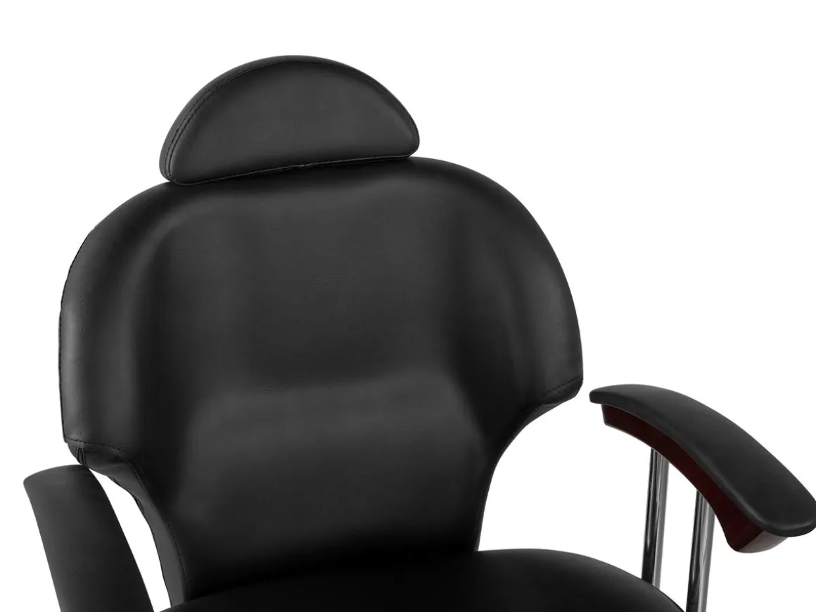 Friseurstuhl Leder 110 x 58 x 98 - 110 cm schwarz