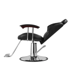 Friseurstuhl Leder 110 x 58 x 98 - 110 cm schwarz