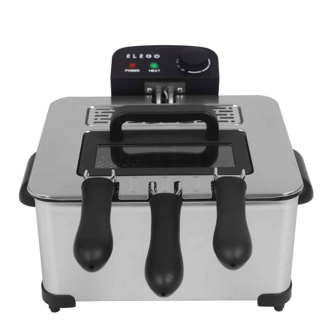 Fritteuse mit 3 Frittierkörben 4L