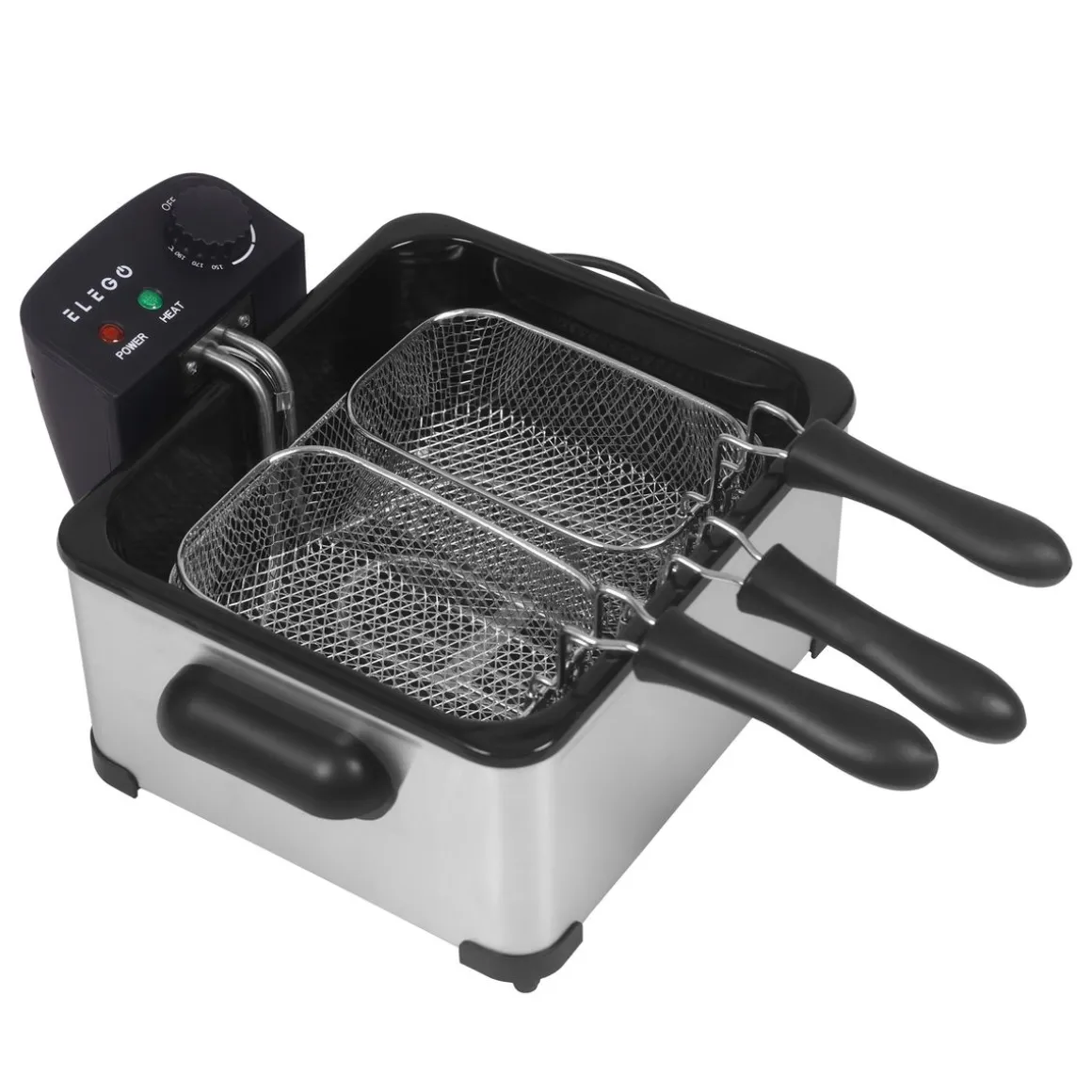 Fritteuse mit 3 Frittierkörben 4L