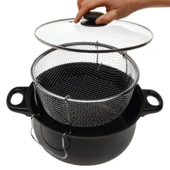 Frittiertopf mit Glasdeckel 3.5L