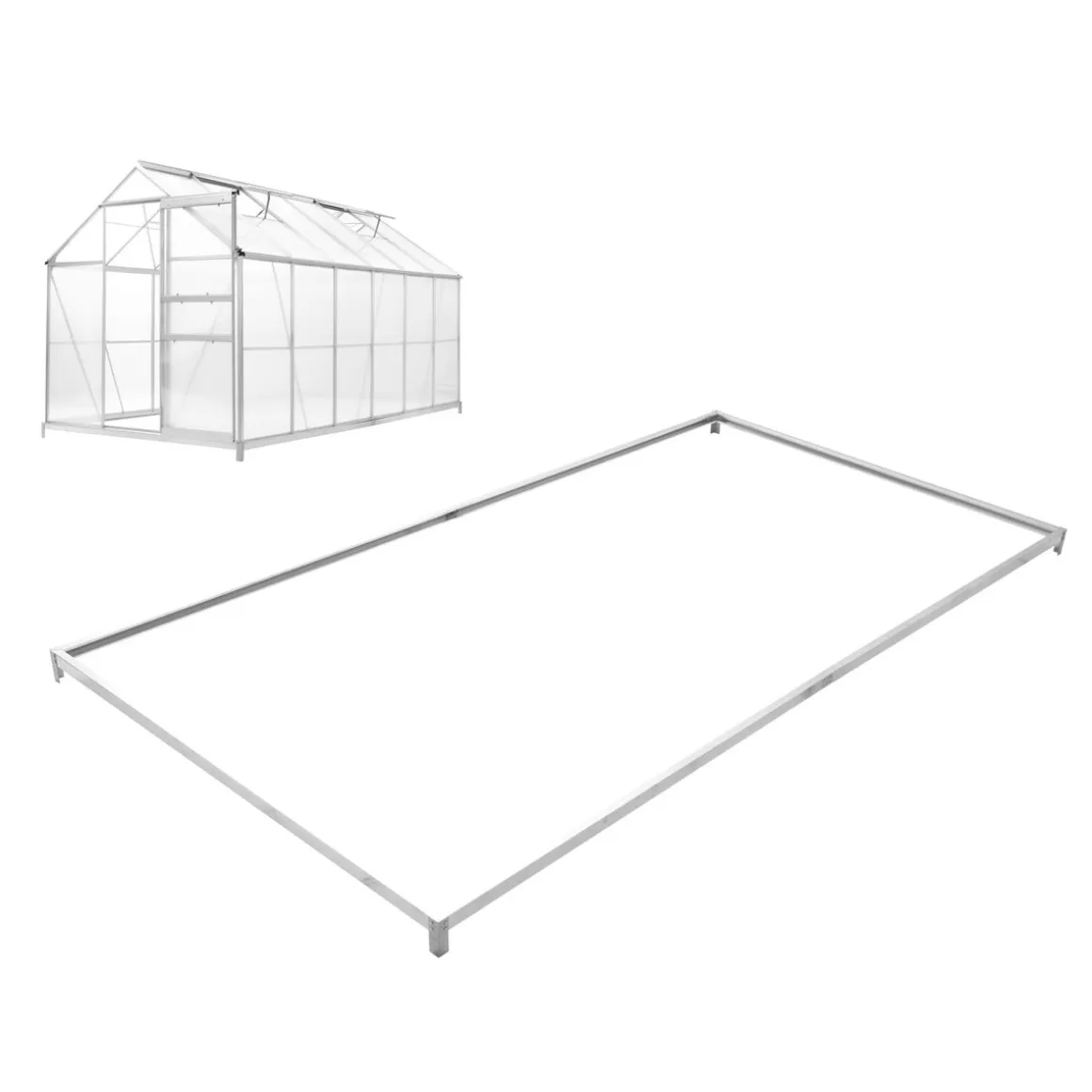 Fundament für Gewächshaus 375 x 190 cm