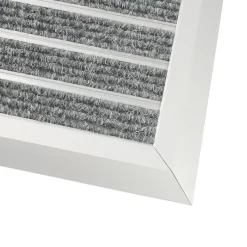 Fussmatte mit Aluminiumrahmen 60 x 40 cm silber/grau