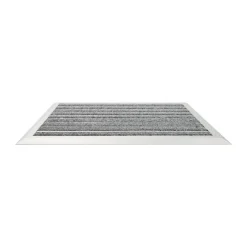 Fussmatte mit Aluminiumrahmen 60 x 40 cm silber/grau