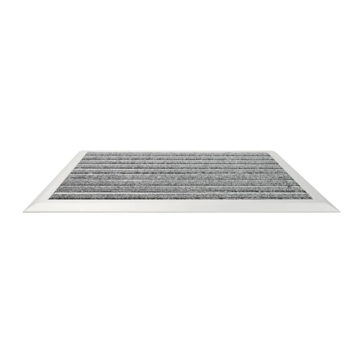Fussmatte mit Aluminiumrahmen 60 x 40 cm silber/grau