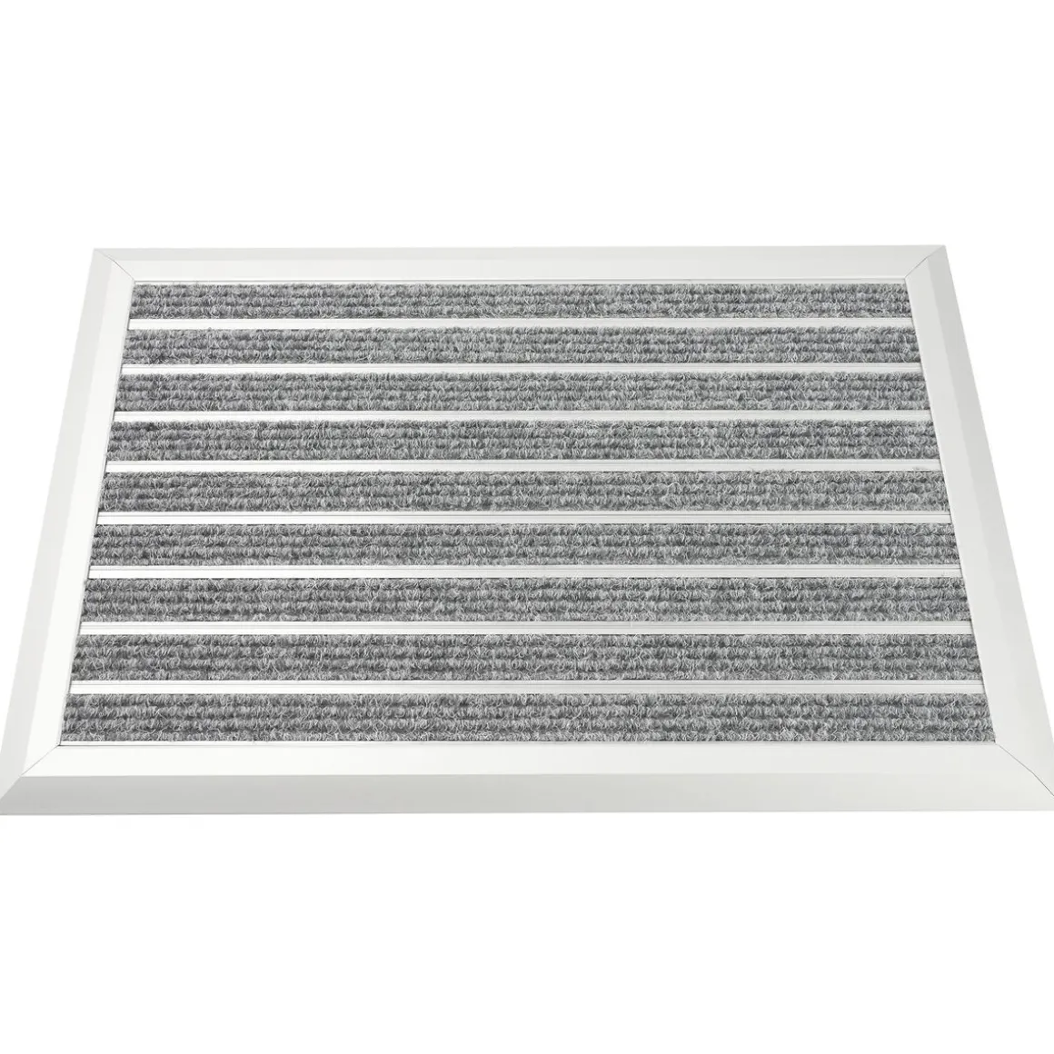 Fussmatte mit Aluminiumrahmen 60 x 40 cm silber/grau