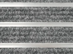 Fussmatte mit Aluminiumrahmen 80 x 50 cm silber/grau