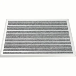 Fussmatte mit Aluminiumrahmen 80 x 50 cm silber/grau