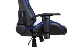 Gamingstuhl Bürostuhl Leder LIMITLESS schwarz/blau