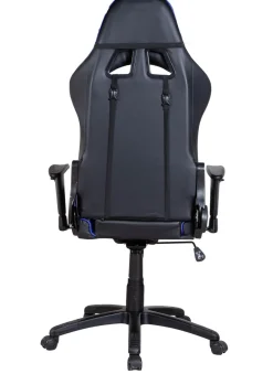 Gamingstuhl Bürostuhl Leder LIMITLESS schwarz/blau