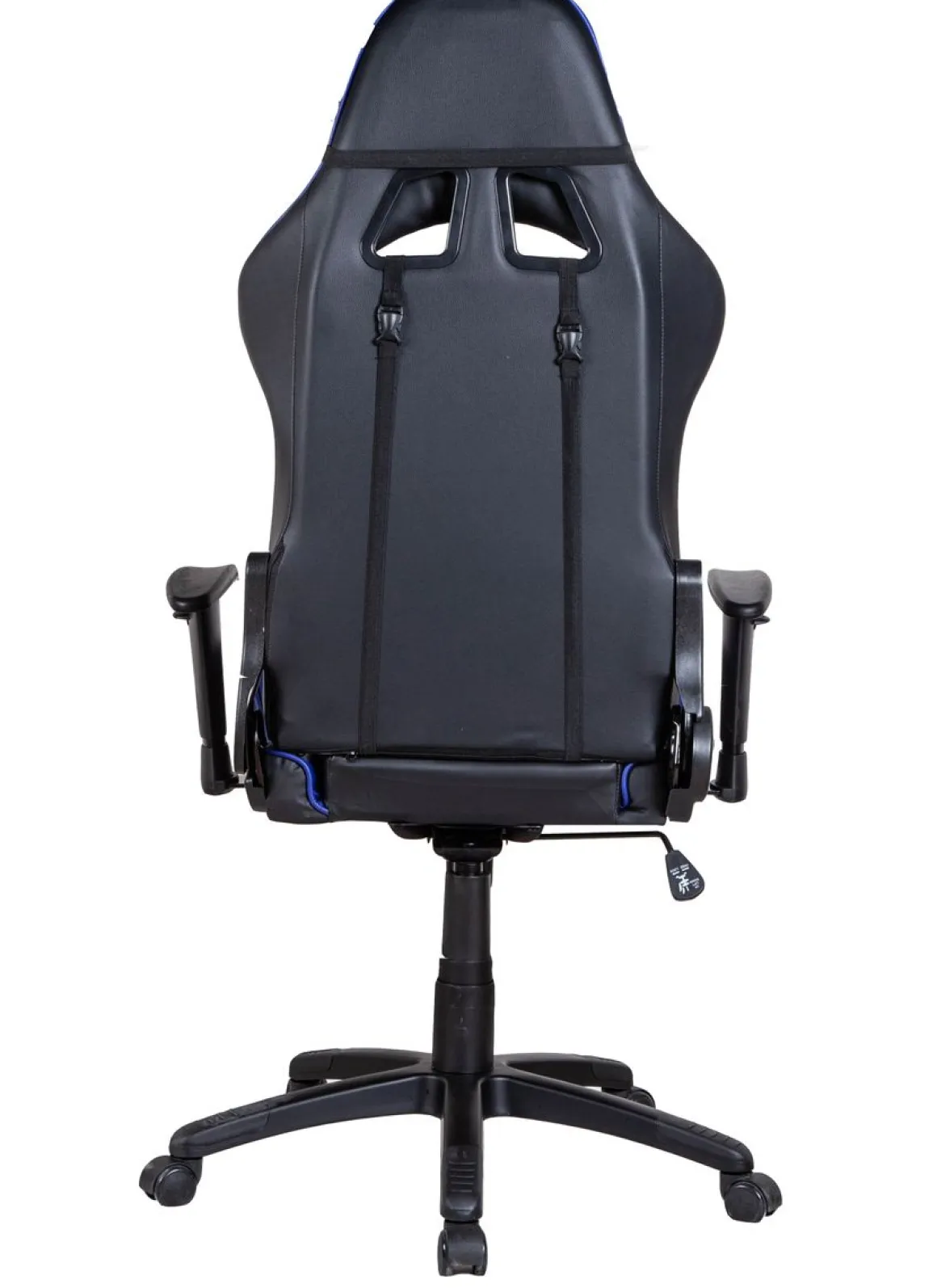 Gamingstuhl Bürostuhl Leder LIMITLESS schwarz/blau