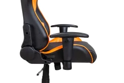 Gamingstuhl Bürostuhl Leder LIMITLESS schwarz/orange