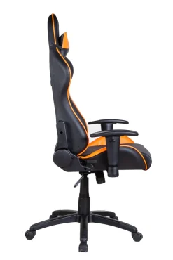 Gamingstuhl Bürostuhl Leder LIMITLESS schwarz/orange